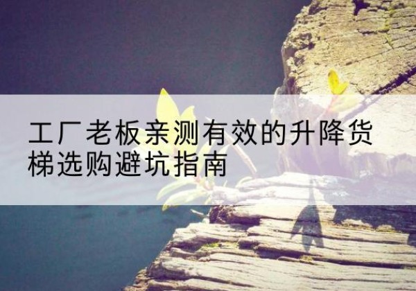 马边升降货梯怎么选-工厂老板亲测有效的升降货梯选购避坑指南